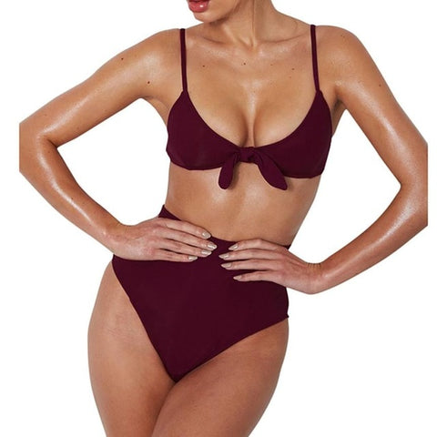 Bowknot High Waist Bikini