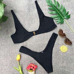 Sexy Solid Bikinis